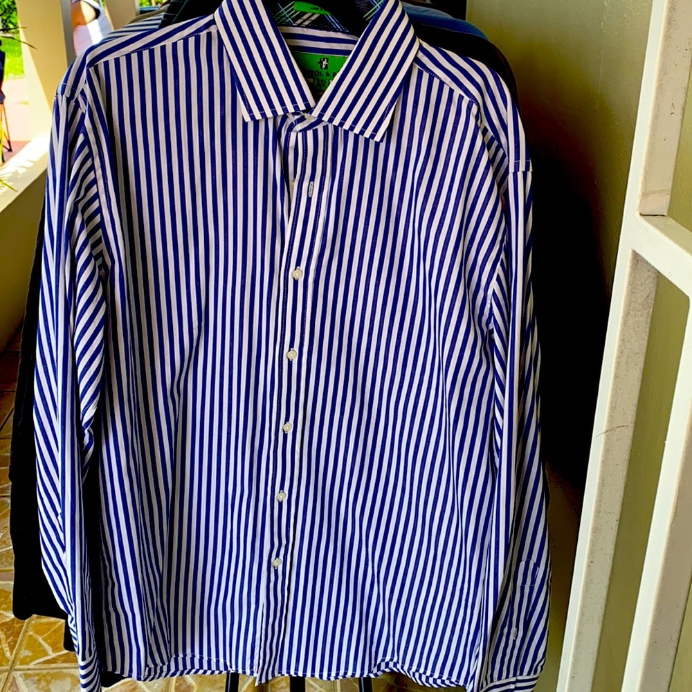 Bristol bull striped blue and white long sleeve